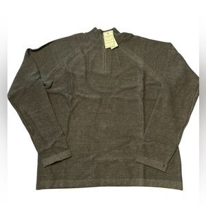 Flag and Anthem Men’s Quarter Zip Sweater Size M NWT Grey